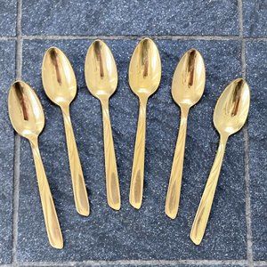 Set of six like new goldplated coffee spoons